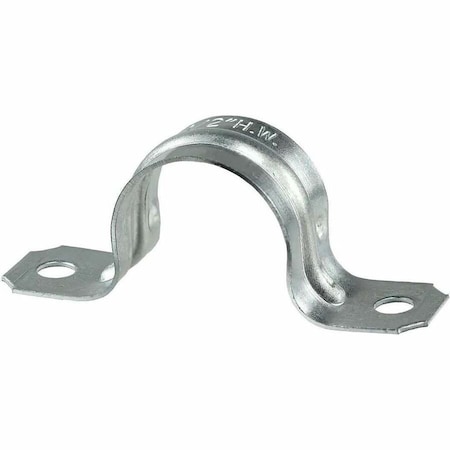 Dottie Two Hole Strap, Conduit; Pipe Use, 3/4 in, Steel, Zinc Plated HW402