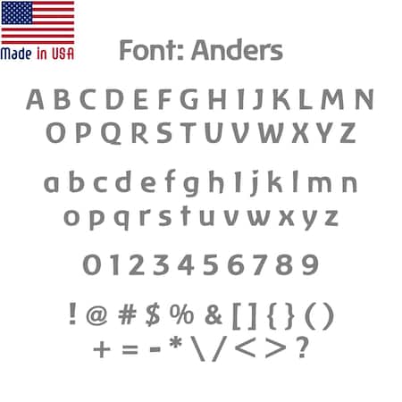 Aacc Self-Adhesive Vinyl Letter: e, Scale: 50 cm. Color: Gray Font: Anders by AACC-Anders-le-Gray-M50x1