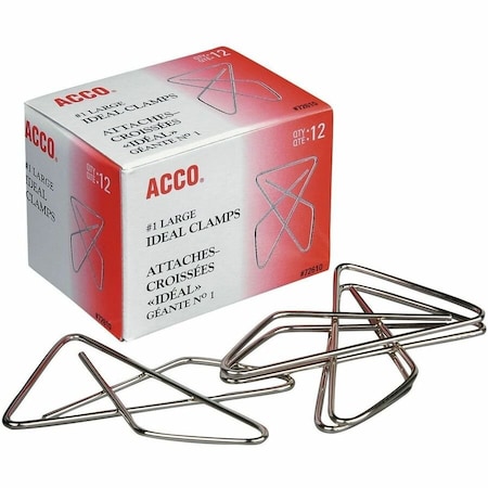 Acco Clamps, Ideal, Butterfly, Lrg, PK12 72610