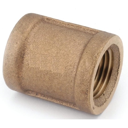 Anderson Metals Pipe Coupling, 1/4 in, FIPT, Brass 738103-04