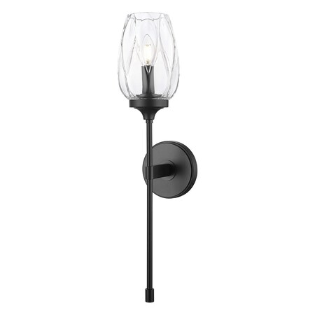 Z-Lite Cassian Matte Black 1 Light Wall Sconce 2014-1S-MB