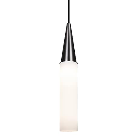 Besa Lighting Besa Metro 16 Pendant, Opal Matte, Black Finish, 1x 9W MAX E26 Base 1JT-METRO16-LED-BK