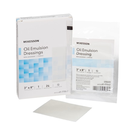 Mckesson Oil Emulsion Impregnated Dressing, 3 x 8 Inch, Sterile, 24PK 61-77042