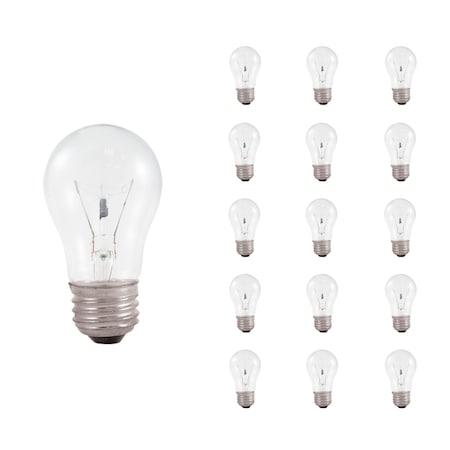 Bulbrite Incandescent A15 Medium Screw Base E26 Light Bulb, 40W, Clear, 20PK 860857