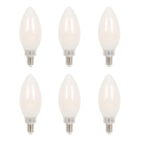 Westinghouse 4.5W 60W Eq. Soft White B11 Dimmable Filament LED Light Bulb, Candelabra Base, 6PK 5329020
