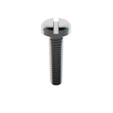 #8-32 x 3/4 in Slotted Pan Machine Screw, Plain 18-8 Stainless Steel, 5 PK