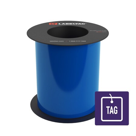Labeltac Tear-Resistant Tag Stock 6in x 100ft LT9, Blue LT607TAG-C