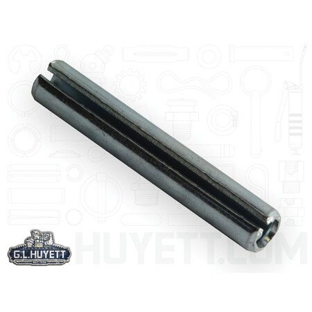 Huyett Slotted Spring Pin, Standard Duty, Zinc Plated, 0.312 in Dia x 2.25 in L x 0.062 in Wall SP-312-2250