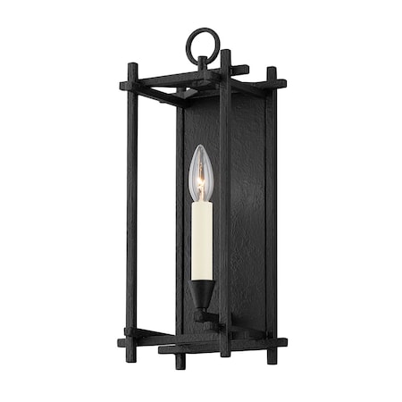 Troy Lighting Huck 1 Light Wall Sconce 7.25 In. Black Iron B1091-BI