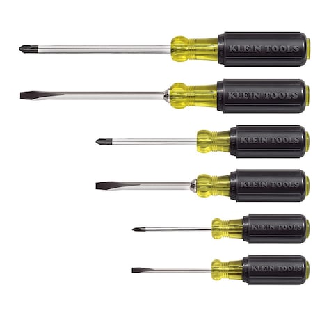 Klein Tools Screwdriver Set, Slotted and Phillips, 6-Piece 85074
