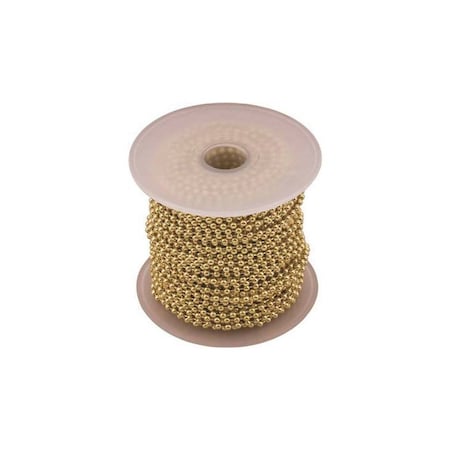 Satco 1/8 in. Brass Beaded Chain with 100 ft. Spool 90/124