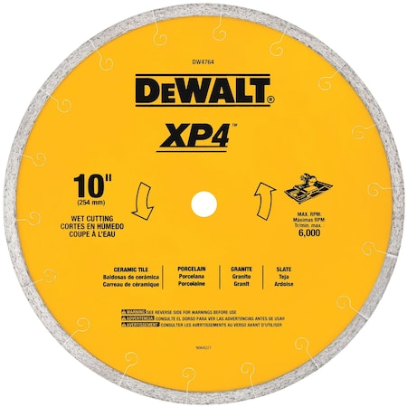 Dewalt 10" x .060" Premium XP4 Tile Blade Wet DW4764