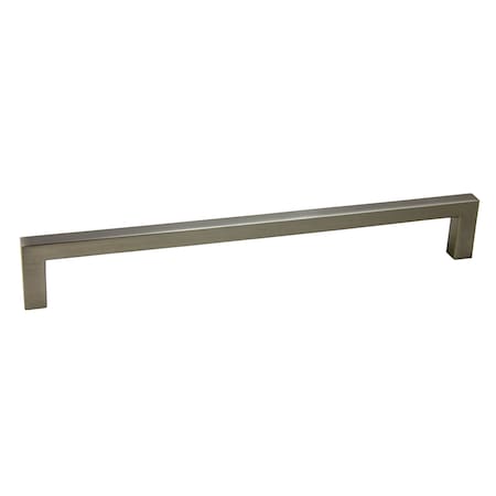 Pride Industrial 9in Modern Square Cabinet Pull with 8-4/5in Center to Center Satin Nickel Finish P87300SN