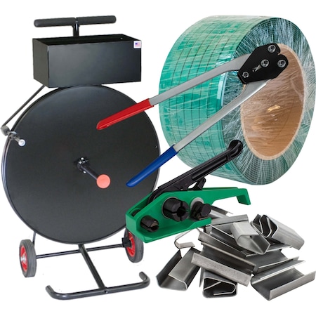 Encore Packaging Polypropylene HD Strapping Kit for 5/8 in, Seals - Heavy Duty PT58K04-03