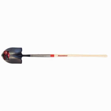 Razor-Back Round Point Shovel, Steel Blade, 14 ga, Hardwood Handle, 48 in Handle Length 45530
