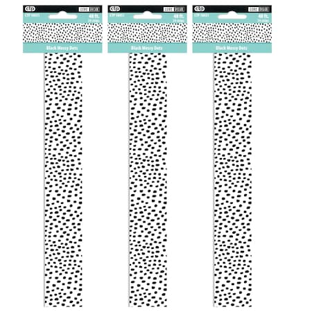 Creative Teaching Press Black Messy Dots EZ Border, 48 Feet Per Pack, 3PK 10451