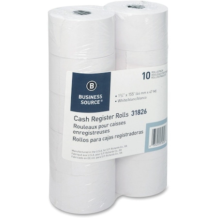 Business Source Paper Roll, 155 ft, White, PK2 BSN31826