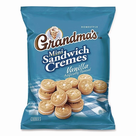 Grandmas Mini Vanilla Creme Sandwich Cookies, 2.12 oz Packet, 60PK FRI45096
