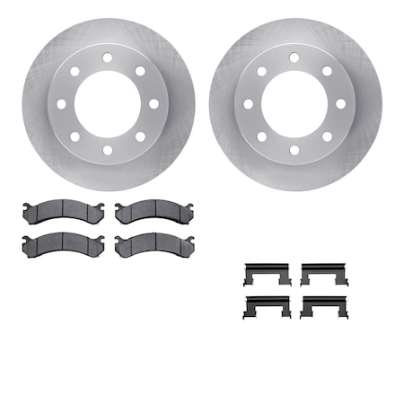 Dynamic Friction Co DFC Brake Rotor with 5000 Brake Pads and Hardware Kit 6512-48253