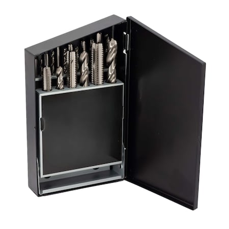 Drill America 18 Piece Tap and Drill Bit Set, No 6 - 1/2" NF in Metal Case DWDTD99-NF
