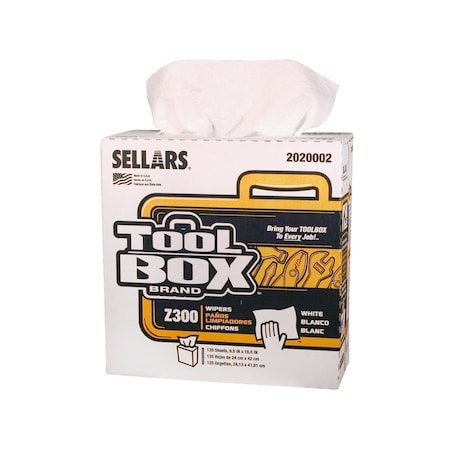 Sellars Toolbox Z300 Interfold 135/Box White 8.5"X16.5" Sht 8/Cs, 8PK 2020002