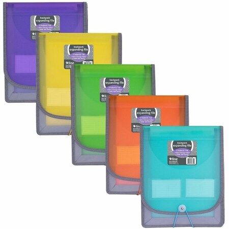 C-Line Products 7-Pocket Vertical Backpack File, Letter Size, Assorted, PK2 58700