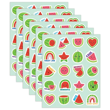 Teacher Created Resources Watermelon Smelly Stickers, 120-Piece Set, 6PK 9444