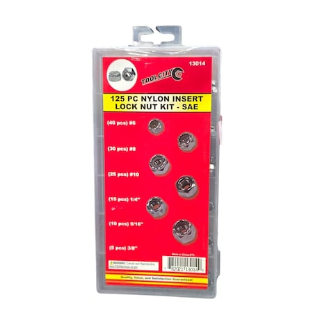 Tool City 150 PIECE NYLON INSERT LOCK NUT KIT - SAE 13014