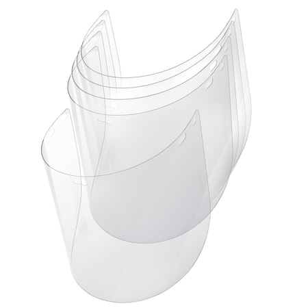Safe Handler Replacement Face Shields Clear Polycarbonate Visor, (5-Pack) BLSH-ES-RFS-5
