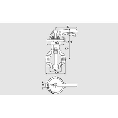 Honeywell Kromschroder VLV, BFLY, AIR AND FLUE GAS, DKR 80Z03H650D KS72701480