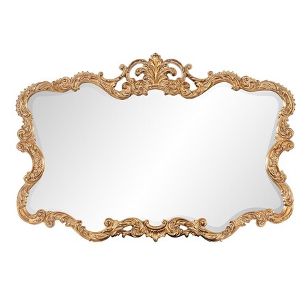 Homeroots 27" Gold Ornate Scroll Framed Accent Mirror 383714