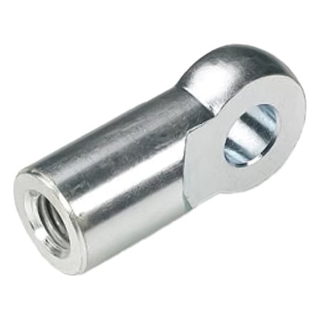 J.W. Winco Rod Ends, Steel, Blue Passivated Zinc Plated, M6 Thrd Sz, 12 mm Thrd Lg 752-6-M6