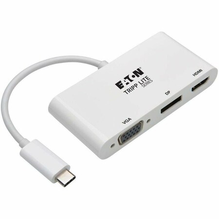 Tripp Lite USB-C TO HDMIDISPLAYPORTVGA ADAPTER - USB 3.1 GEN 1, THUNDERBOLT 3 COMPATIBLE, U U444-06N-HVDPW