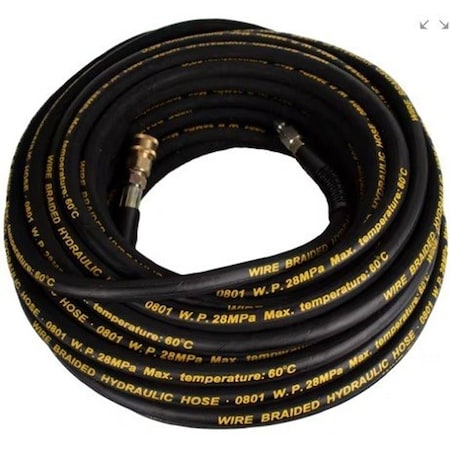 Forney Premium-Grade High-Pressure Washer Hose, 100 ft L, MNPT, Rubber 74991