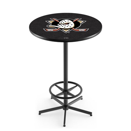 Holland Bar Stool Co 42" Black Anaheim Ducks Pub Table L216B4236AnaDks