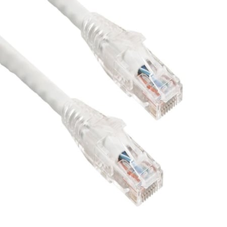 Sanoxy 3ft Cat6 550 MHz UTP Ethernet Network Patch Cable W/ Clear Snagless Boot, White SNX-CBL-LDR-C6117-8003