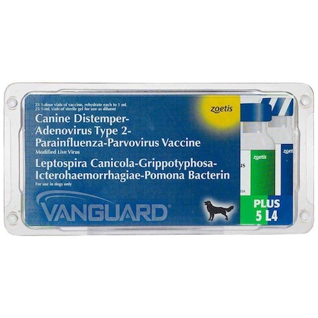 Zoetis Vanguard, Plus 5 L4 Vaccine, Modified Live Virus, 1mL, 25PK 115338