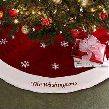Vickerman 72 in. Plush White Velvet Tree Skirt QTX17762