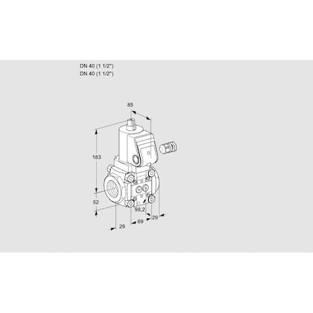 Honeywell Kromschroder Magnetic Relief Valve - VAN Series, Gas/Air, 15-40 DN, 24/120/240V KS88012191