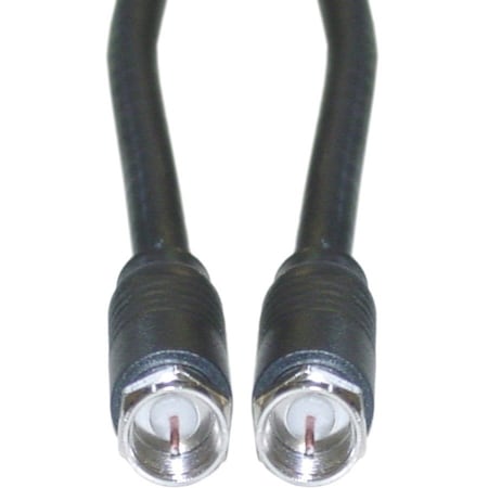 Cable Wholesale F-pin RG6 Coaxial Cable, Black, F-pin Male, 6 foot 10X4-01106