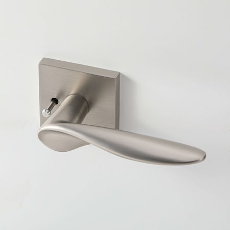 Mcbowery Lafayette Satin Nickel Combined Bed/Bath & Hall/Closet Modern Door Handle (Privacy/Passage) MB-1106PVSN-RH