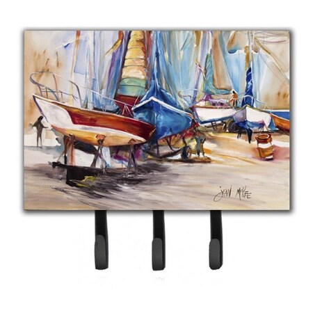 Carolines Treasures On The Hill Sailboats Leash and Key Holder JMK1066TH68