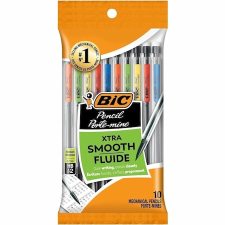 Bic Mechanical Pencil, 0.7mm, Assorted Barrels, 10/Pack MPP101