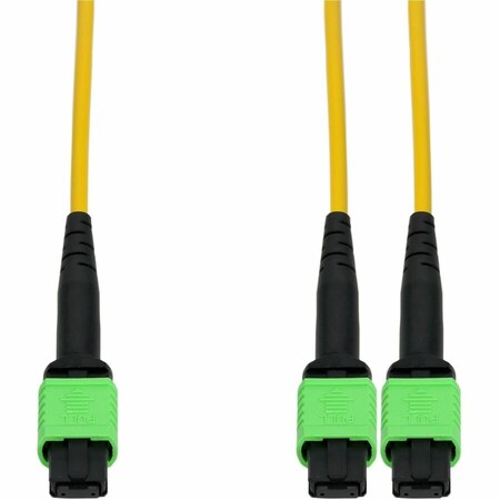 Add-On 10M MPO/APC TO 2XMPO/APC YELLOW OS2 OFNR RISER-RATED 12-STRAND SMF FIBER PATCH ADD-MPO-2MPO10MSMF