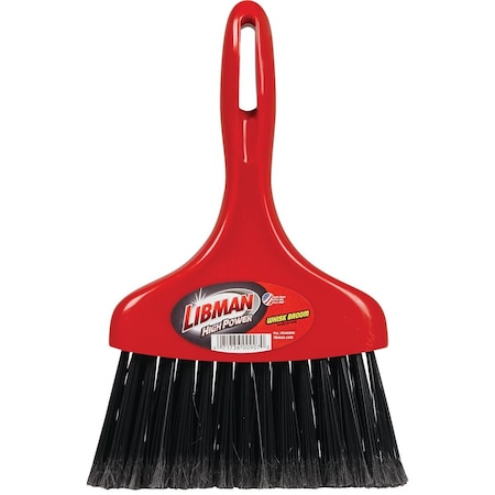 Libman 8'' Poly Whisk Broom Black Bristles 907