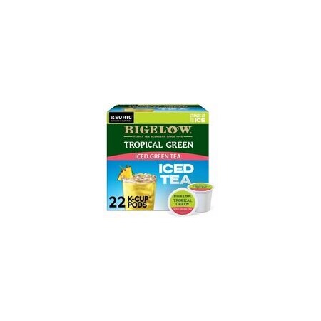 Bigelow Tropical Iced Green Tea K-Cup, Compatible with Keurig Brewer, Green Tea, 4PK 5000364656