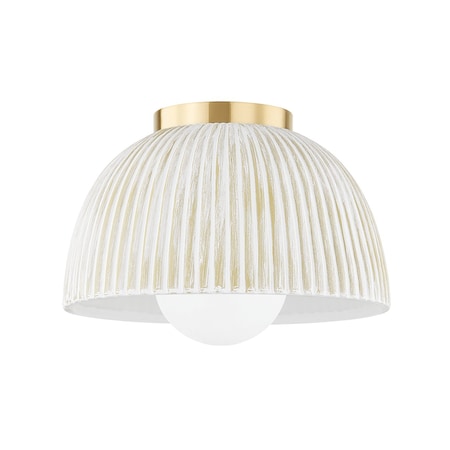 Mitzi Eloise 1 Light Flush Mount 7 In. Aged Brass H750501-AGB/CWW