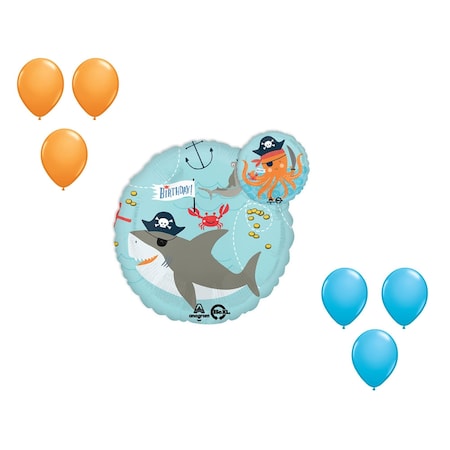 Loonballoon Ahoy Birthday Balloon Shape Set 6x latex 81592