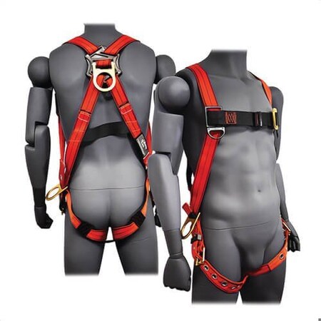 Liberty Line 3-Point Full Body Harness, S/L, Tongue Buckle Legs, 3 D-Rings FAL28001