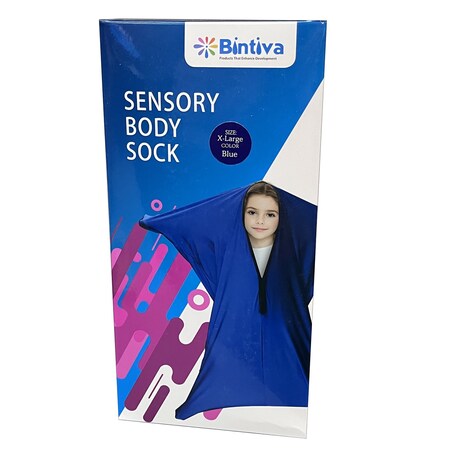 Bintiva Sensory Sock, Blue, X-Large, Ages 12+ BN-SENSOX-XLG-BLU-BT
